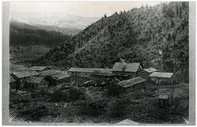 Early view of Granite Creek - Walace Hotel (left) and Cook's store (centre)