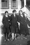 Margaret Burris, Ethel Hulbert and Peggy Doull at St. Michael's School for Girls