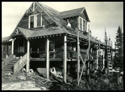 Heather Lodge during construction