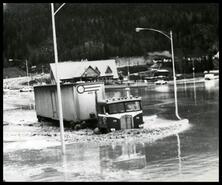 Flooding at western access to Trans-Canada Highway