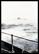 Attack by German submarine during World War II