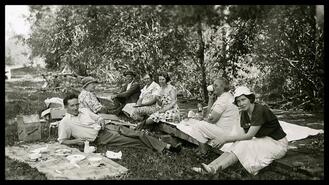 Group at a picnic