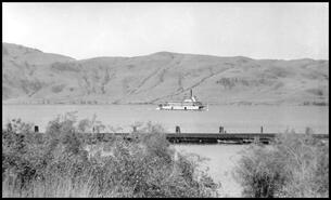 S.S. Sicamous, sternwheeler steaming up the lake