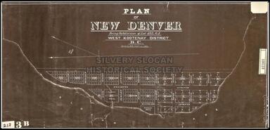 Plan of New Denver, showing subdivision of part of Lot 432.G.I, West Kootenay
