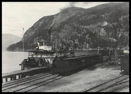 S.S. Slocan at Slocan City with train