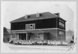 Students in front of downtown school