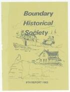 9th report of the Boundary Historical Society