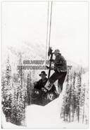 "Big Al" Holmquist and Harry Liebscher on the Durango tram, Ymir, B.C.