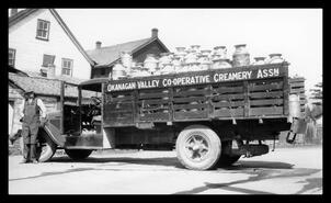 Nelson Griffiths with Okanagan Valley Co-operative Creamery Association truck