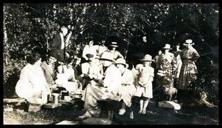Group enjoying a picnic at Slocan City