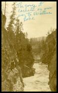 Postcard of the gorge at Cascade falls on the way to Christina Lake, B.C.