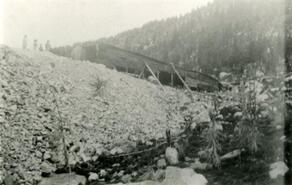 Dump pile for the #6 tunnel of the Meteor Mine, Slocan City