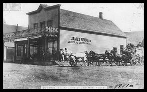 Arrival of BX stagecoach and mail, Quesnel