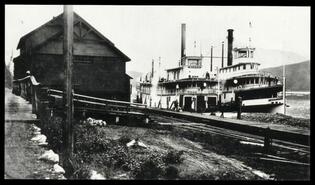 S.S. Minto and S.S. Rossland at dock