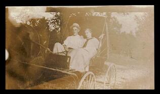 Aunt Hilda Mayo and Ben Foster in buggy