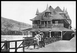 Unidentified men at Sicamous Hotel and junction