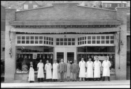 Staff in front of Trail Meat Market