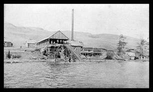 Johnston & Carswell Sawmill on the northwest end of Kalamalka Lake