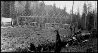 Sawmill construction near Waneta where James Seeley came to from Washington