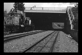 Kelowna Pacific Railway (C.N.R.) Vernon yards railway underpass