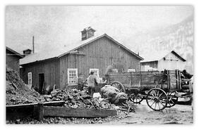 Supply wagon at the stamp mill