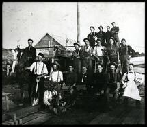 Crew at Revelstoke Brick Factory yard