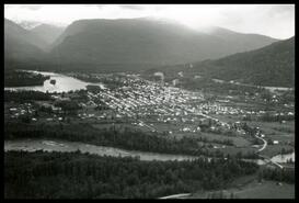 Aerial view of Revelstoke looking north from Arrow Heights area
