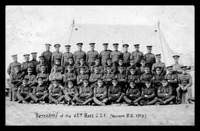 "Sergeants" of the 62nd Battalion C.E.F., Camp Vernon