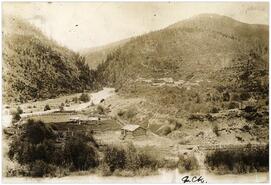 Vista of mining town Granite Creek on the Tulameen