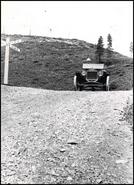 Automobile on Gulch Hill going to Rossland
