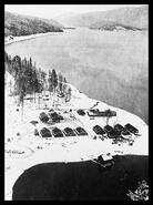 Mara Lake internment camp in winter