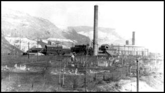Tadanac cemetery with C.M. & S. Co. smelter in background