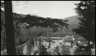 View of 1948 Sicamous flood from Lilly Patch