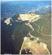 Aerial view of Nickel Plate Mine area
