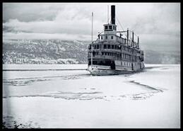 S.S. Sicamous on frozen lake