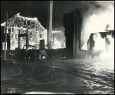 Selkirk Hotel burning