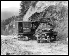 Construction of Kicking Horse Highway