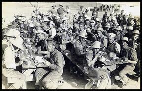 158th battalion meal time at Camp Vernon