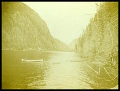 Canoe in Three Valley Lake