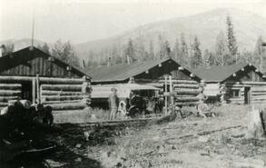 Logger's bunk house at Lingle & Johnson mill site, Slocan City