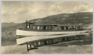 J.M. Robinson's launch "The Naramata" on Okanagan Lake