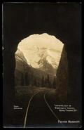 "Looking out of Morrissey tunnel near Fernie, B.C."