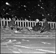 Kids playing in snow