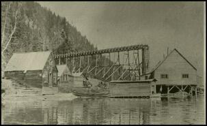 Sawmill at the mouth of Wee Sandy Creek
