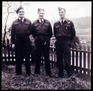 Brothers Elmer, George and Albert Saari in uniform