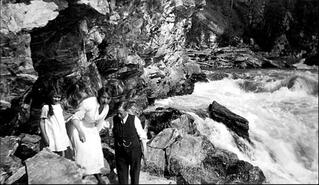 Unidentified group at Shuswap Falls