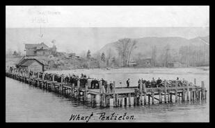 Original wharf at Penticton, Okanagan Lake