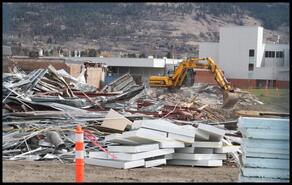 Demolition of the old Vernon Secondary School