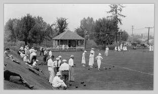 Lawn bowling tournament on Armstrong Hospital grounds