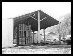 Lumber yard at Galbraith and Sulley Sawmill in Sicamous